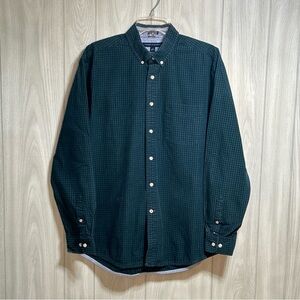 Tommy Hilfiger Classic Fit Long Sleeve Button Up Shirt Navy And Green Size Large